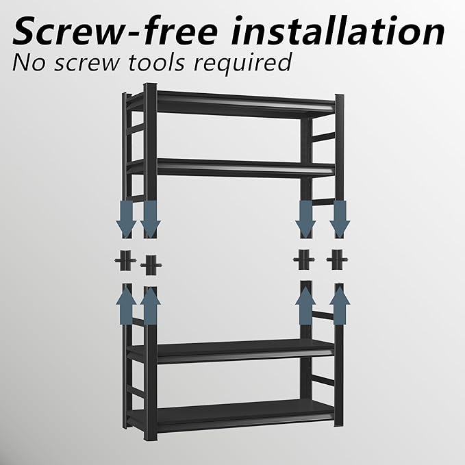 Metal Storage Rack Tier Height Free Adjustable Garage Tool Rack Load Capacity - Image 4