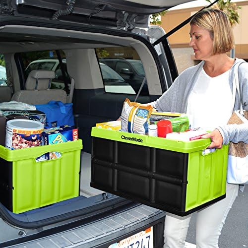CleverMade Collapsible Storage Bins, 46L 1 Pack, 75 lb Stackable, Obsidian - Image 4