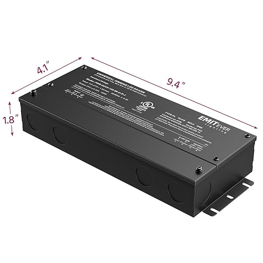 EMITEVER Dimmable Led Driver, 2 Packs 150W AC 110V-277V to DC 24V Transformer - Image 3