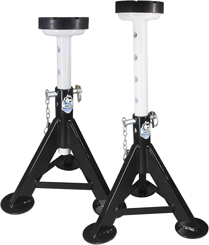 HKTE 4 Ton Heavy Duty Jack Stands, Security Locking Pins, 000 lbs Capacity by HKTETOOLSEQUIPMENT
