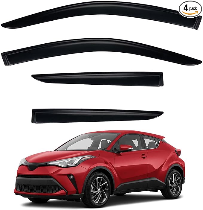 4pcs Front+Rear Smoke Tint Sun/Rain Guard Compatible by LQQDP