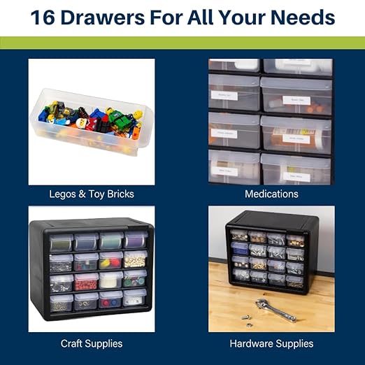 Akro-Mils 16-Drawer Plastic Drawer Storage Cabinet - Image 5