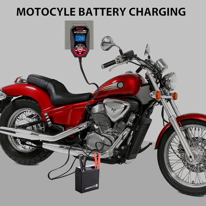 KATBO Battery Charger, 2Amp Battery Maintainer, car Battery Charger 6V 12V - Image 5