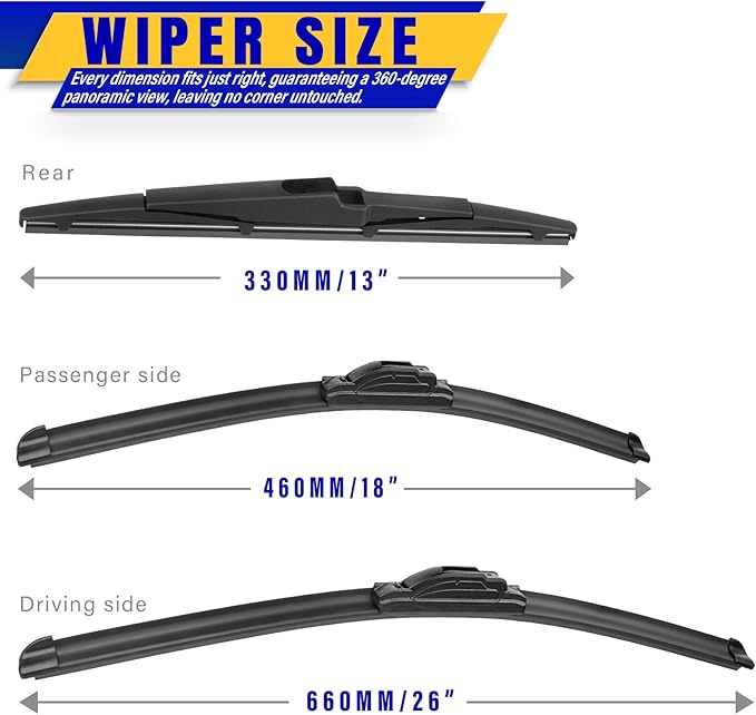 3 wipers Replacement for 2015-2021 Kia Sedona/2021 2020 2022 2023 Kia Telluride - Image 2