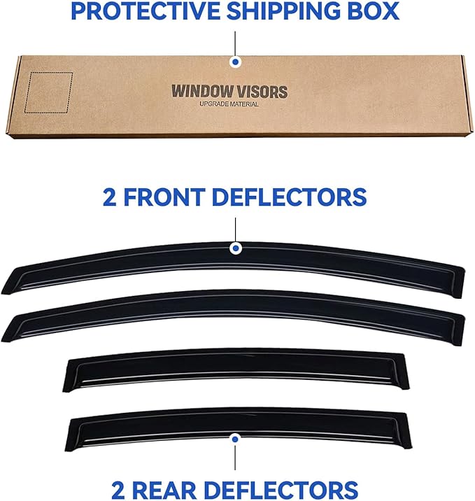 Window Visors Rain Guards for 2012-2020 Chevy Sonic Hatchback, Out-Channel - Image 5