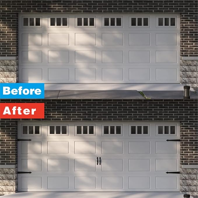 ZEKOO Garage Door Magnetic Decorative Hardware Kit, 8 Hinges 4 Handles Door - Image 6