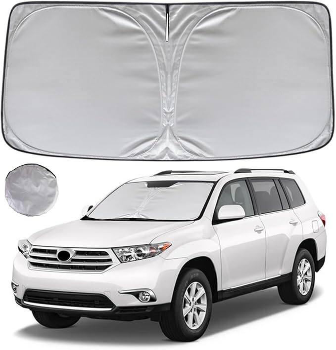 KAYZT Windshield Sun Shade for 2008-2013 Toyota Highlander Foldable Sunshade by KAYZT