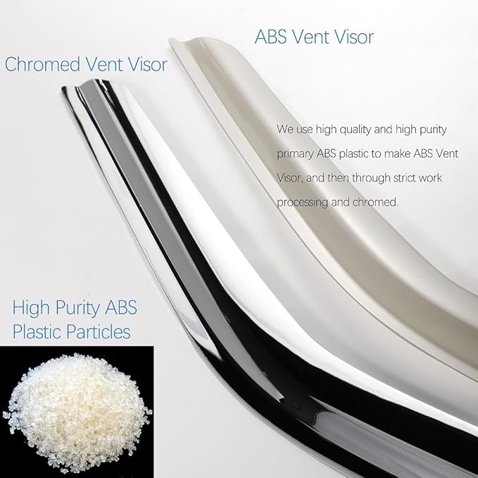 4pcs Chrome Side Window Visor Wind Vent Deflector fit - Image 4