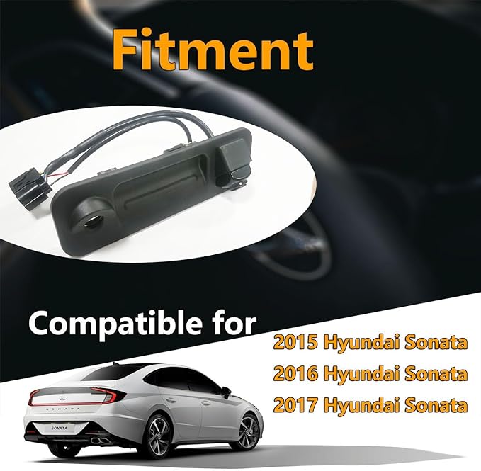 Backup Camera Compatible with Select Hyundai Models Sonata 2015 2016 2017 Rear - Image 2