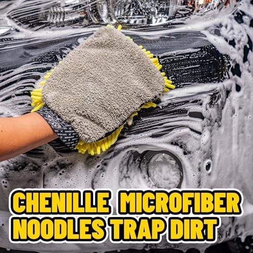 Chemical Guys, Three-Way Plush Microfiber Wash Mitt, Scratch-Free, 2 Pack