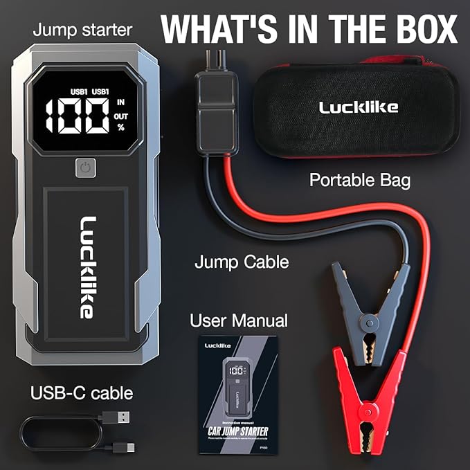 Lucklike Car Battery Jump Starter Portable, Jump Starter Battery Pack - Image 9