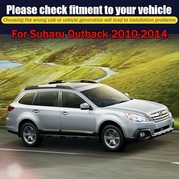 Rain Guards for Subaru Outback 2010-2014, Tape-on Side Window Deflectors - Image 6