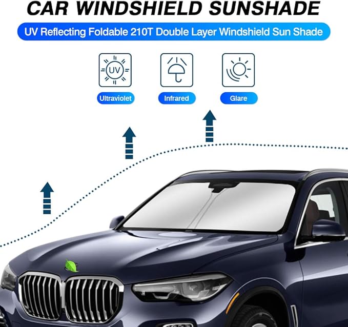 KUST Windshield Sun Shade for BMW X5 2019-2025 2026 Accessories Window Shade - Image 2