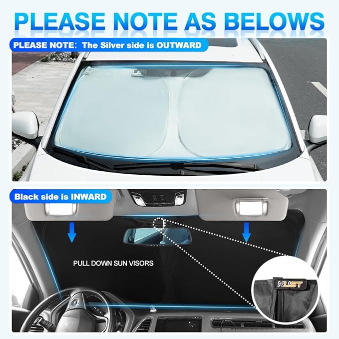 KUST Windshield Sun Shade for 2020-2024 2025 Cadillac XT6 Accessories Custom - Image 5