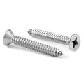 #8 x 1-1/4" Wood Screw 100Pcs 18-8 Stainless Steel Screws Flat Head Phillips by SGTZH