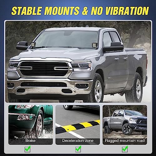 Nilight Ditch Light Brackets for Dodge RAM 1500 2500 3500 2009-2018
