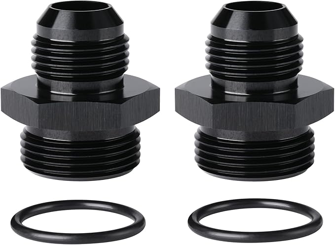 12AN Male Flare to 16AN ORB O-ring Boss Fuel Pump Rail Adapter Fitting Aluminum by Podavelle