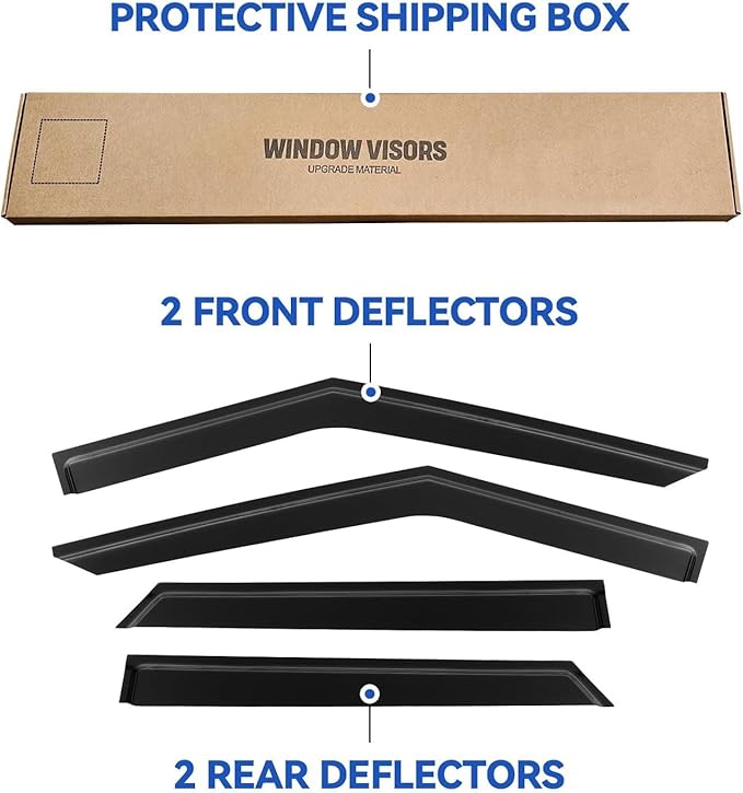 Window Visors Rain Guards for 2020-2025 Ford Explorer, Out-Channel Window Vent - Image 6