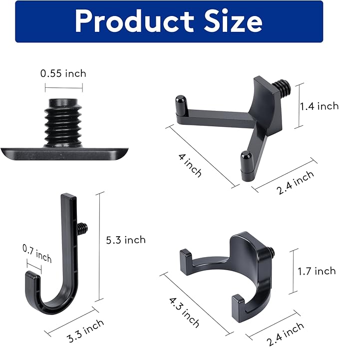 6 Pcs ABS Storage Shed Tool Hooks, Heavy Duty Shed Accessories & Hooks - Image 3