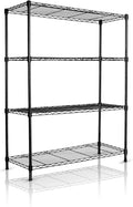 Heavy-Duty Black 4 Tiers Steel 36x14x54 Wire Shelving NSF Certified. Adjustable by Unknown