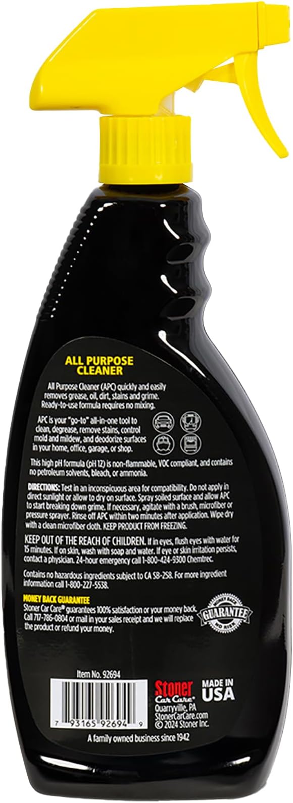 Stoner Car Care 92694 All Purpose Cleaner Powerful Water-Based Cleaner and - Image 2