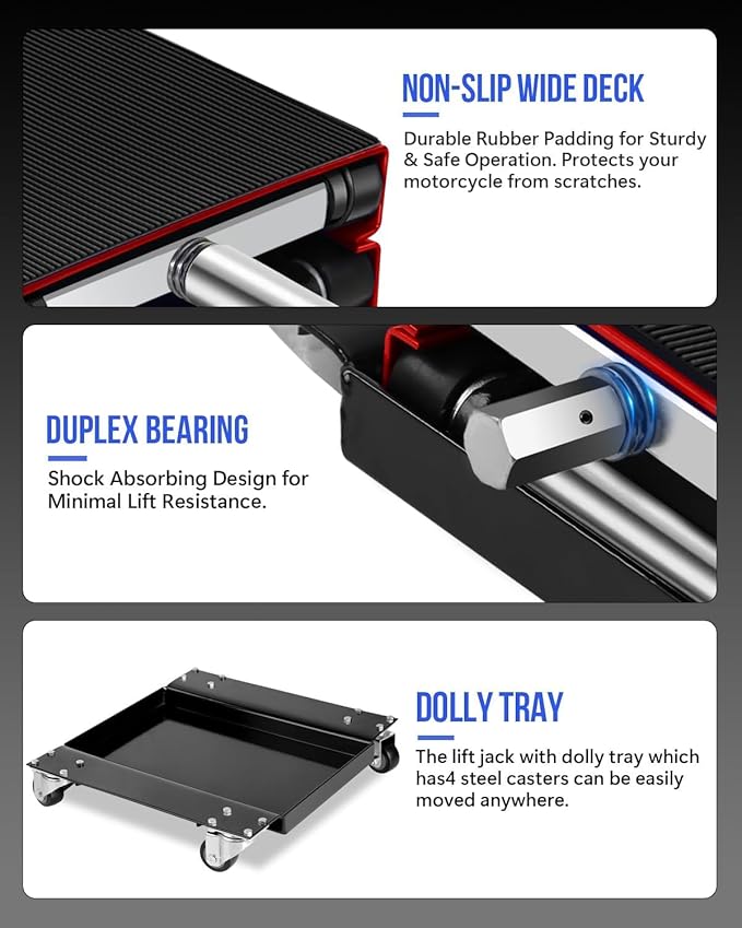 Heavy Duty 1100LBS Motorcycle Scissor Lift Jack - Image 4