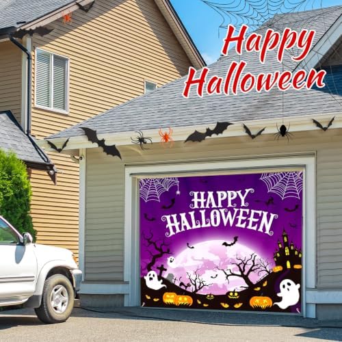 Tudomro 7 X8 ft Happy Halloween Garage Door Banner Decorations Funny - Image 6