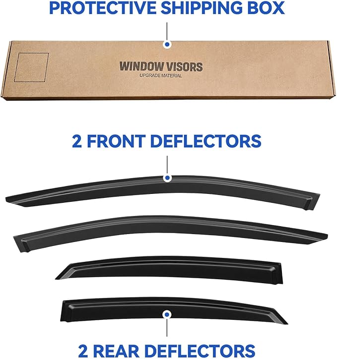 Window Visors Rain Guards for 2019 2020 2021 2022 2023 2024 Kia Forte, - Image 5