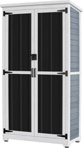 GDLF Outdoor Storage Cabinet Wood & Metal Garden Shed by GDLFGoodLife