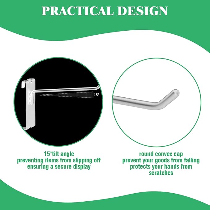 40Pcs 10" Gridwall Display Hooks Assortment Set, Wire Diameter 5mm/ 0.2” - Image 5