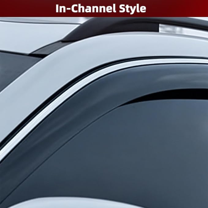 in-Channel Rain Guards Fit for Hyundai Palisade 2021 2022 2023 2024, Durable - Image 3