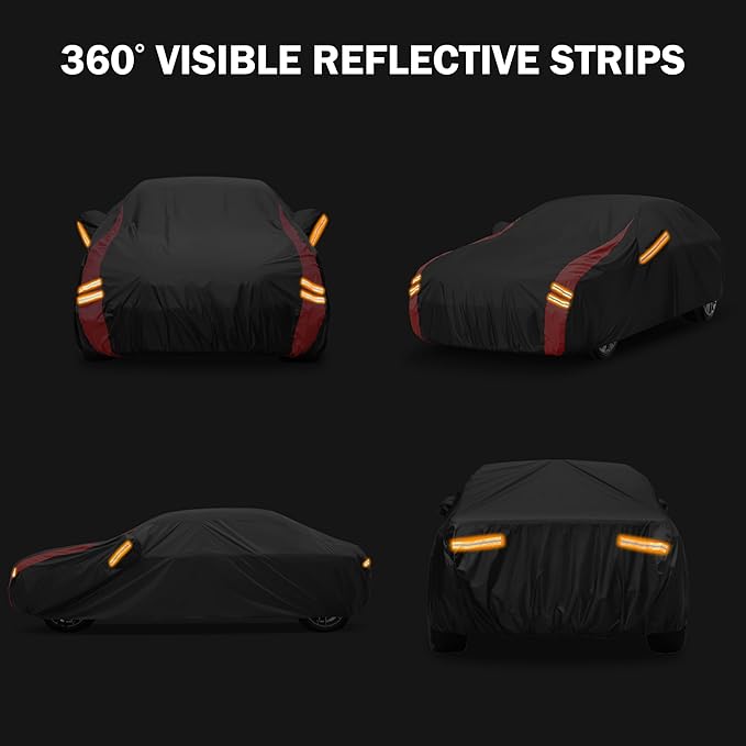 Car Cover Outdoor Automobiles Waterproof All Weater, Universal Fit XL+ - Image 4