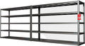 65" W Garage Shelving Heavy Duty, Adjustable 5 Tier Metal Shelves, Commercial by PMKES