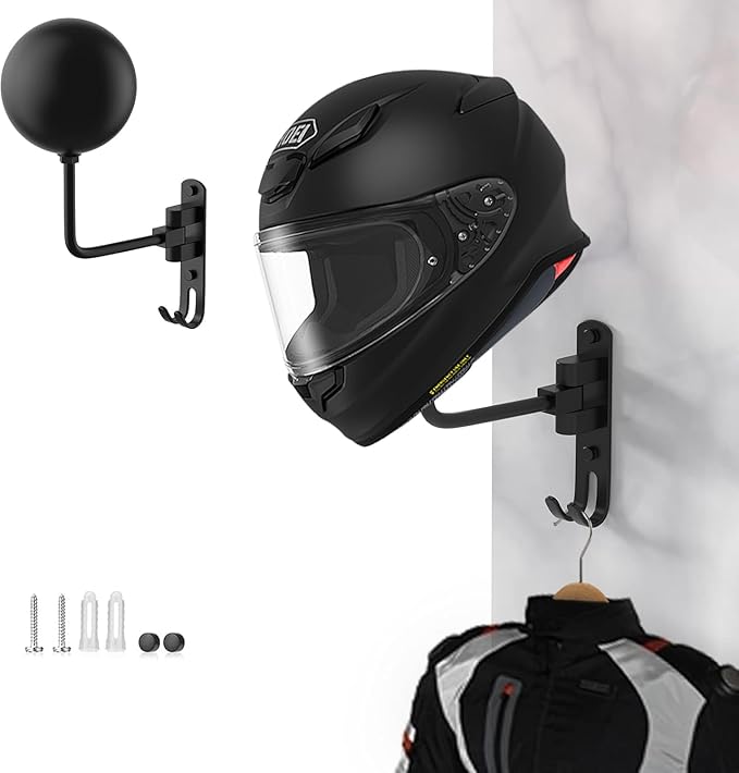 aiGear Motorcycle Helmet Holder, 180°Rotatable Motorcycle Helmet Rack - Image 8