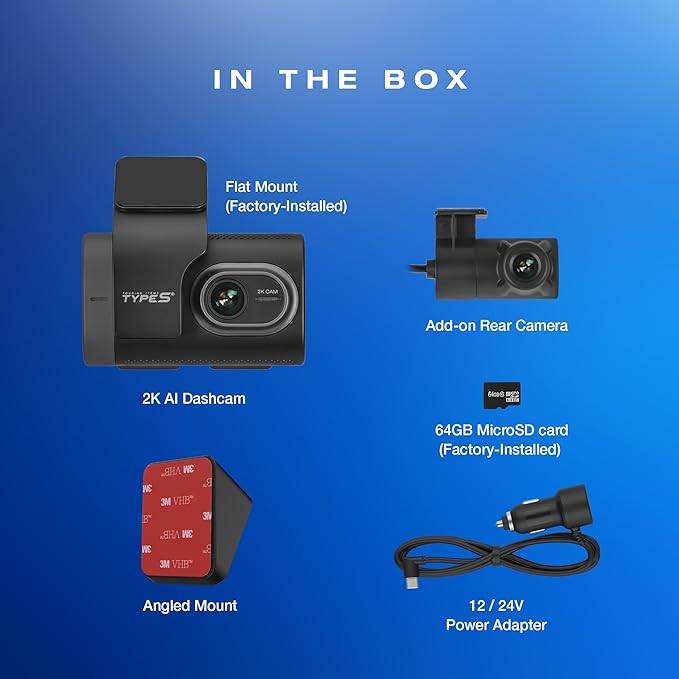 Type S T200 AI Driver Assistance Dash Cam Powered by ADAS, Collision Alerts - Image 7