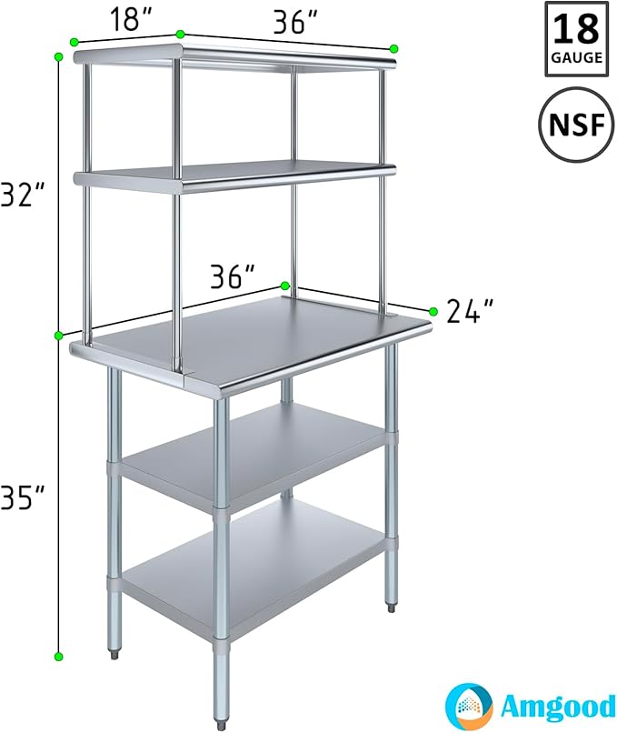 Amgood Stainless Steel Work Table - Image 3