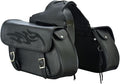 GARGOYLE BELLS Motorcycle Saddle Bags Leather Motorcycle Luggage Bag by GARGOYLEBELLS