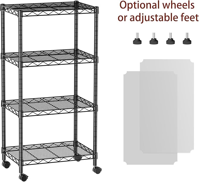 SINGAYE 4 Small Wire Shelves Kitchen Pantry Close Home Organizers and Storage - Image 4