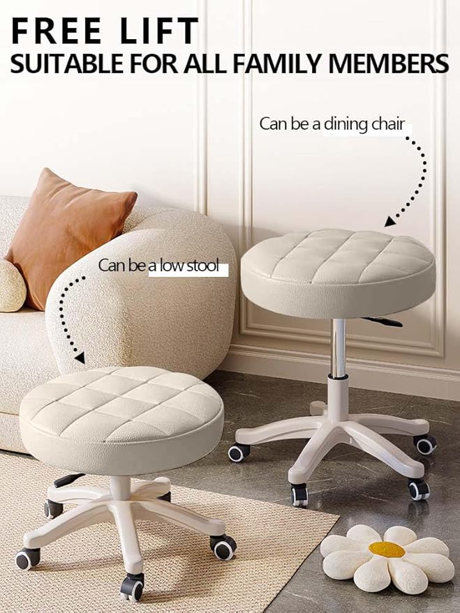 Small Chair Round Rolling Stool - Image 5