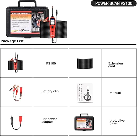 Autel PowerScan PS100 Power Circuit Probe Kit - 12V 24V Car Circuit System - Image 9