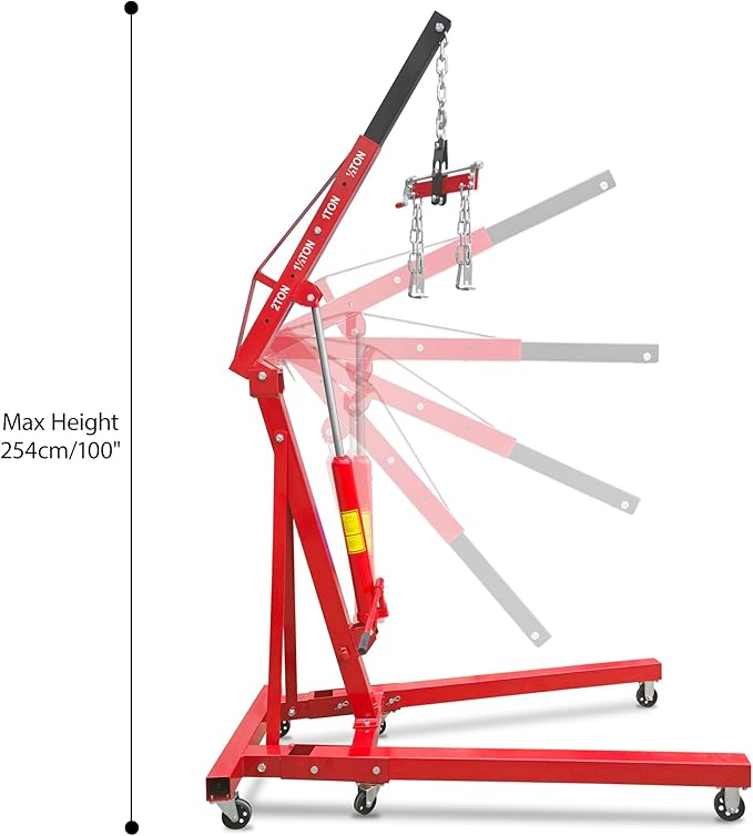 2 Ton Folding Hydraulic Engine Hoist - Image 4