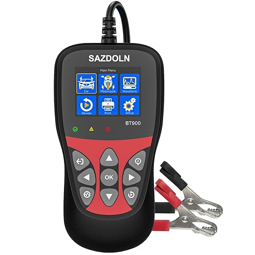 BT900 Car-Battery-Tester 6V 8V 12V, Automotive 100-2000CCA Battery-Load-Tester by SAZDOLN