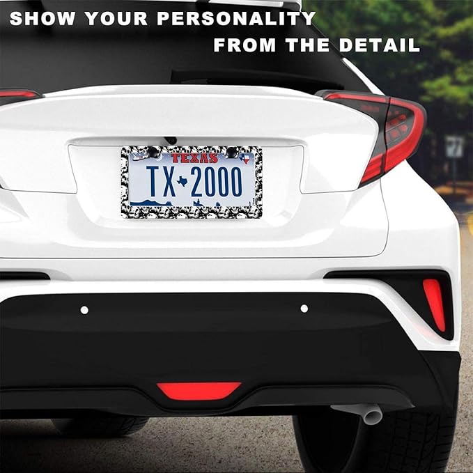 2Pack of Skull License Plate Frames Horror Skull Car Decor Accessories - Image 2