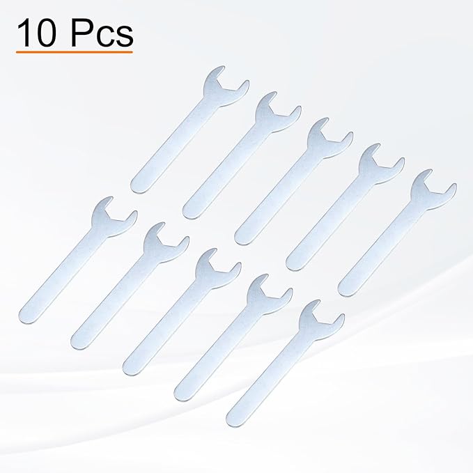 HARFINGTON 10pcs Small Wrench 17x108x2mm Metric U-Shaped Single Open Ended - Image 3