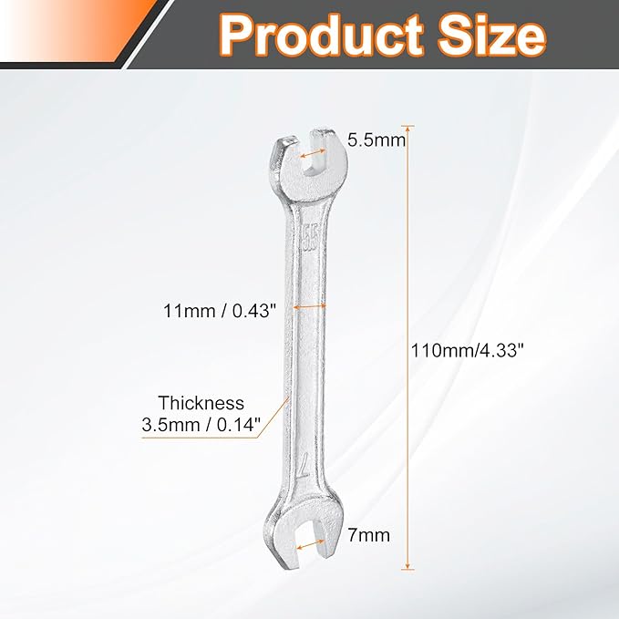HARFINGTON Double Open End Wrench 5.5mm x 7mm Metric 15 Degree Offset Angle - Image 2