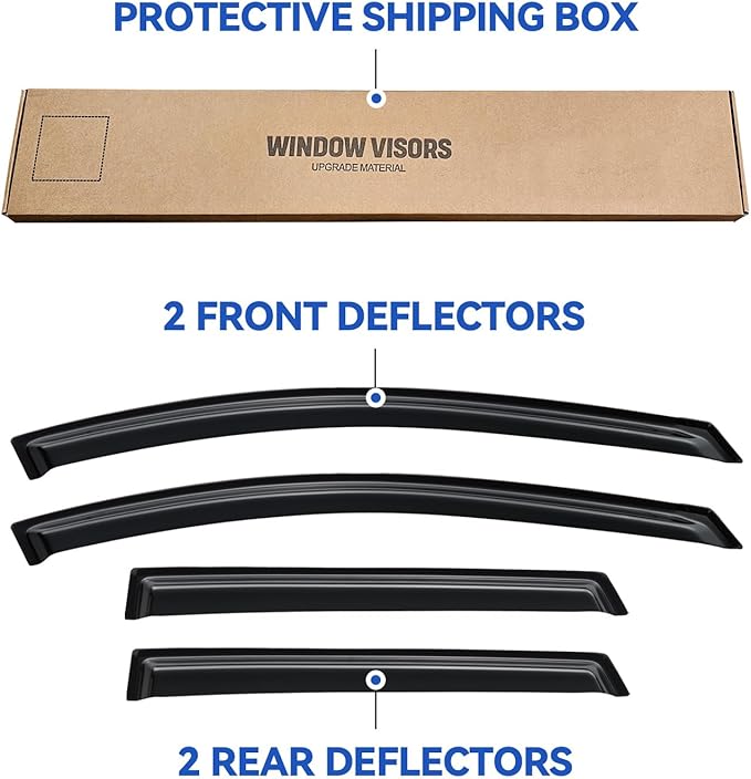 Window Visors Rain Guards for 2009 2010 2011 2012 2013 Nissan Rogue, - Image 5