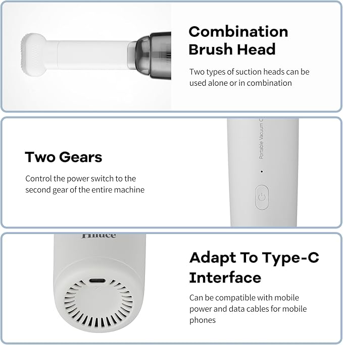 Mini Vacuum Cleaner Cordless, Portable Keyboard Vacuum Cleaner, Wireless - Image 4