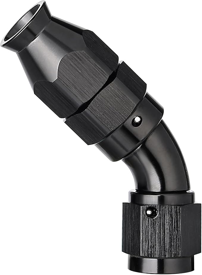 EVIL ENERGY 4AN 45 Degree PTFE One Piece Full Flow End Hose Fitting Aluminum by EVILENERGY