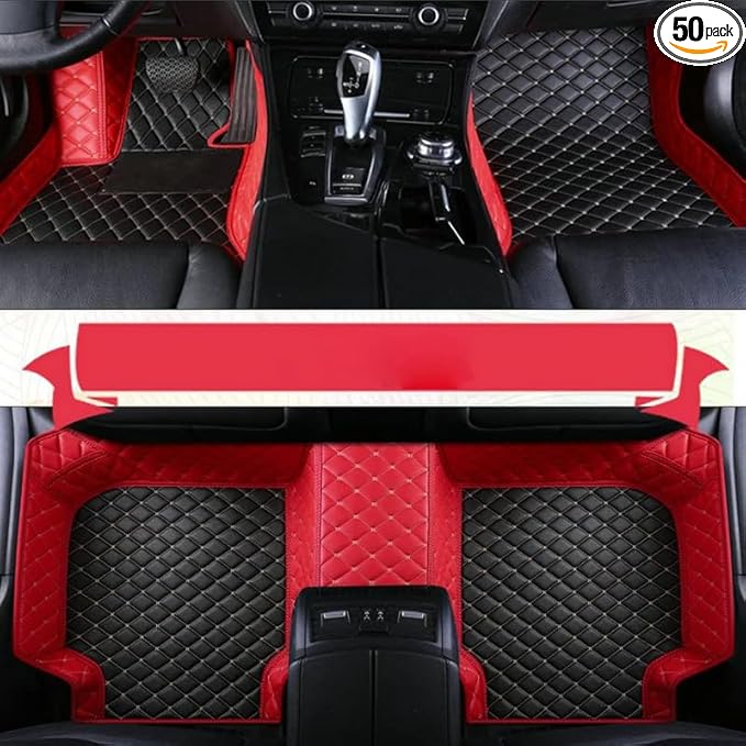 TAHALICustom Colors Car Floor Mats Black Pink by Unknown