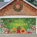 Preboun Christmas Candy Garage Door Decoration Merry Christmas Door Banner by Preboun